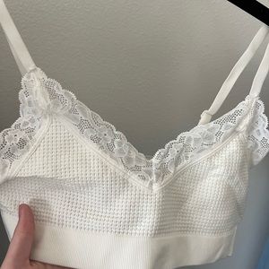 White lace bra